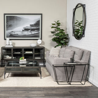 Aurus Matte Gray Metal Table Clock
