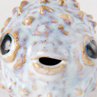 Spike II Off White Ceramic Puffer Fish (Large)
