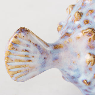 Spike II Off White Ceramic Puffer Fish (Large)
