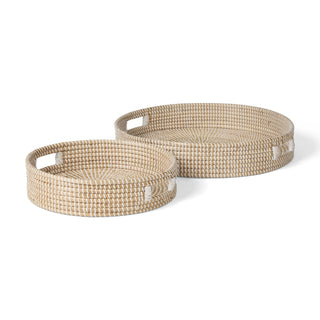Kalama Round Seagrass Trays w/ Handles
