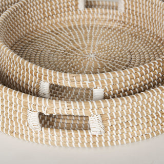 Kalama Round Seagrass Trays w/ Handles
