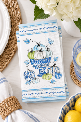 Chinoiserie Pumpkin Guest Towel

