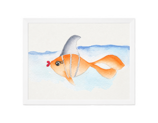 Watercolor Goldfish
