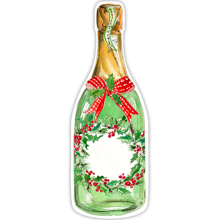 Die-Cut Accents - Handpainted Christmas Bottle