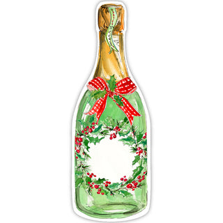 Die Cut Accents   Handpainted Christmas Bottle
