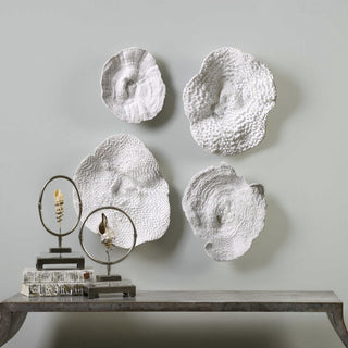Sea Coral Wall Decor   Set of 4
