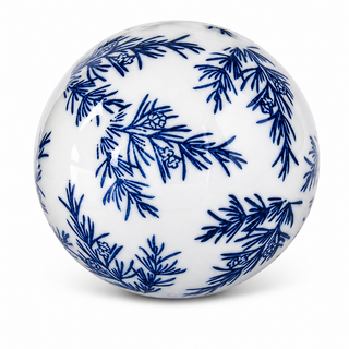 Blue & White Ceramic Chinoiserie Ball I
