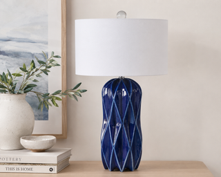 Malena Table Lamp Blue ***
