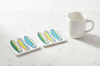 Surfboard 4 Piece Coaster Set
