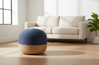 Jute Dover Pouf
