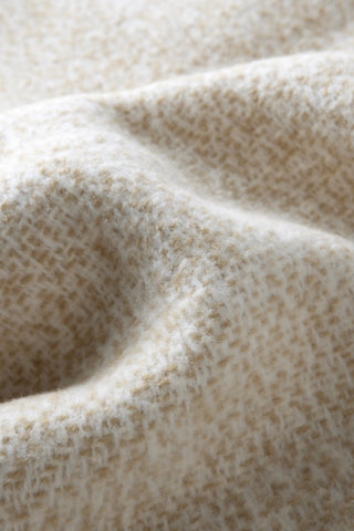 Tweed Weave Throw with Fringe
