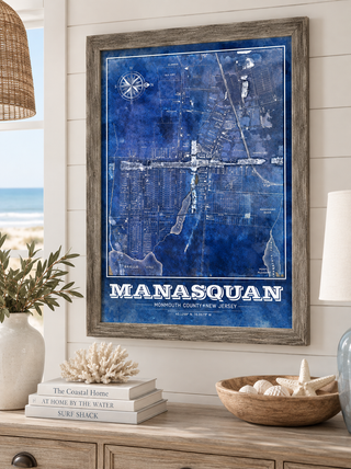 Manasquan Map Architects Blue
