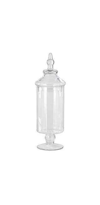Clear Glass Cylinder Apothecary Jar
