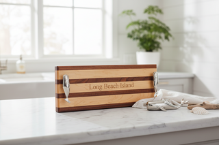 Long Beach Island Serving Board with Whale Handles
