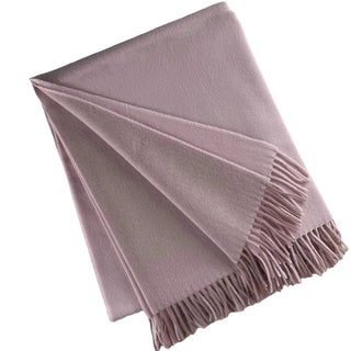 100% Wool Two Tone Throw with Fringe   55"x75"
