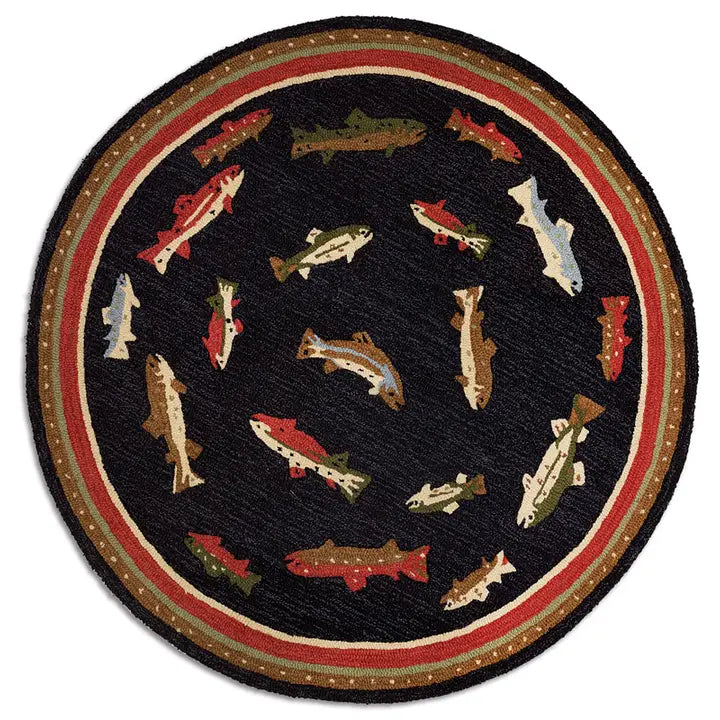 River Fish Rug - Online Only