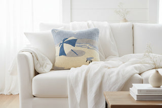 Sand Piper Beach 18x18 Coastal Seaside Pillow
