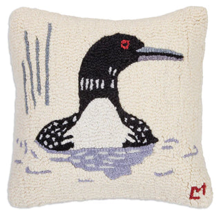 Summer Loon Hand Hooked Wool Throw/Decorative Pillow
