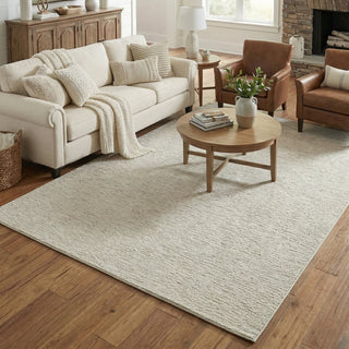 Modern Beige Transitional Abstract Power Loomed Rug
