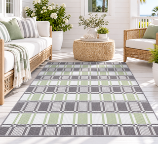Plaid White Gingko
