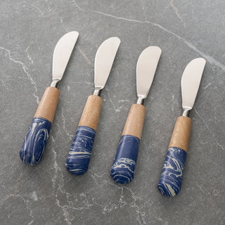 Blue Stone & Wood Spreader
