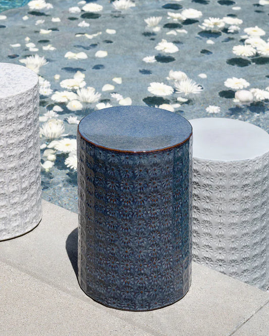 Blue Wildflower Side Table