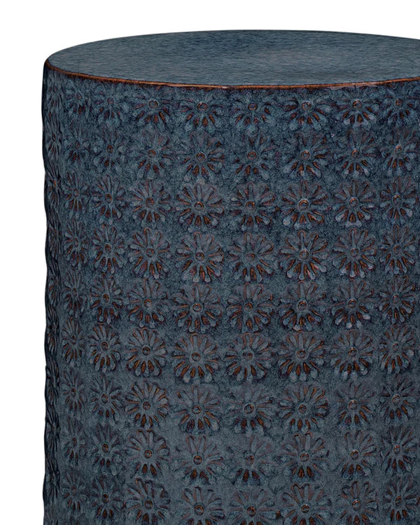 Blue Wildflower Side Table