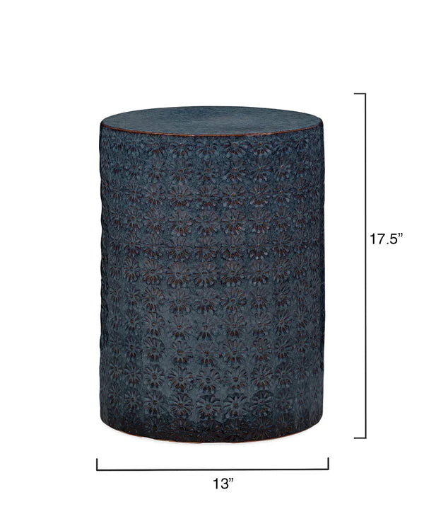 Blue Wildflower Side Table