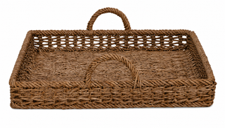Decorative Hand Woven Trays with Handles
