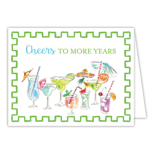 Cheers to More Years Cocktails Greeting Cards