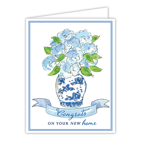 Congrats On Your New Home Vase Greeting Card