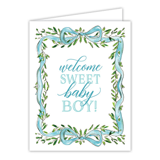 Greeting Card Welcome Sweet Baby Boy