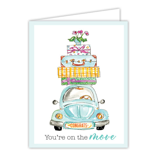 You're on the Move Car Packed Up Greeting Card