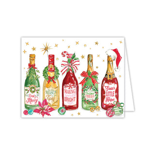 Greeting Card   Christmas Bottles
