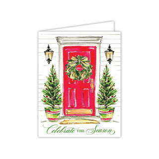 Greeting Card   Celebrate the Season Festive Front Door
