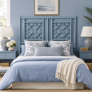 Lattice Queen Headboard Sky Blue
