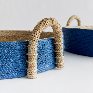 Set of 2   Tiana Seagrass Round Baskets
