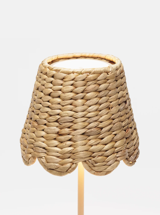 Scalloped Water Hyacinth Woven Lampshade for Poldina XXL