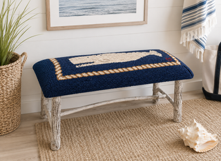 Moby Dick Whale 32" x 15" x 17" Hickory Bench
