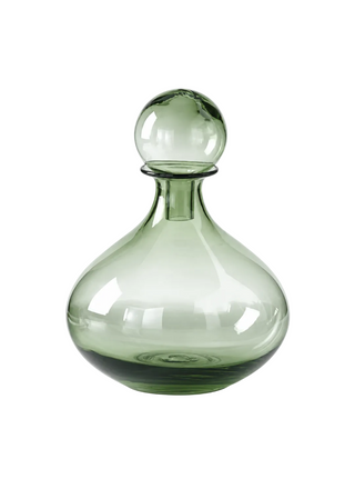 Green Glass Vases w/Stopper
