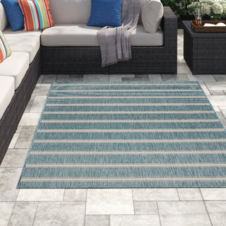 Tanner Tropical Striped Indoor/Outdoor Area Rug
