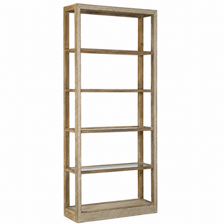 87" Wythe Wooden Bookshelf Brown
