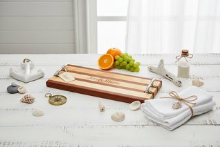 Jersey Shore Serving Board with Nautical Cleet Handles
