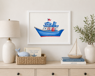 Watercolor Ship
