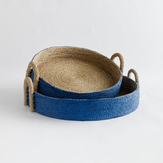 Set of 2   Tiana Seagrass Round Baskets
