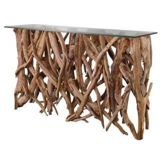 Teak Wood Console
