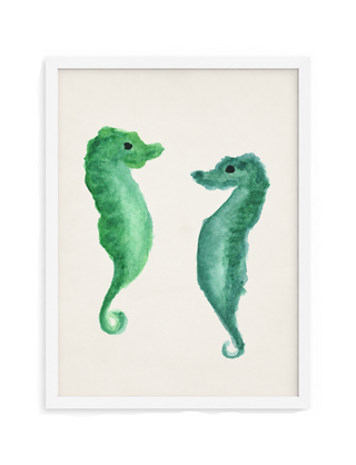 Watercolor Seahorses

