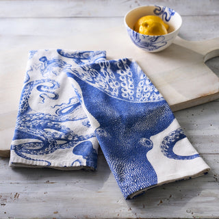 Lucy Blue Kitchen Towel   Multi Octopus
