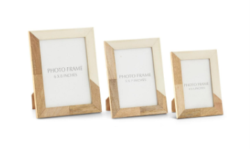 Wood and Cream Photo Frame 9.5