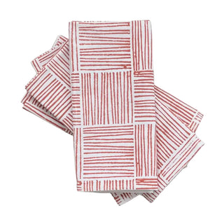 Set of 4   Organic Napkins   Striped
